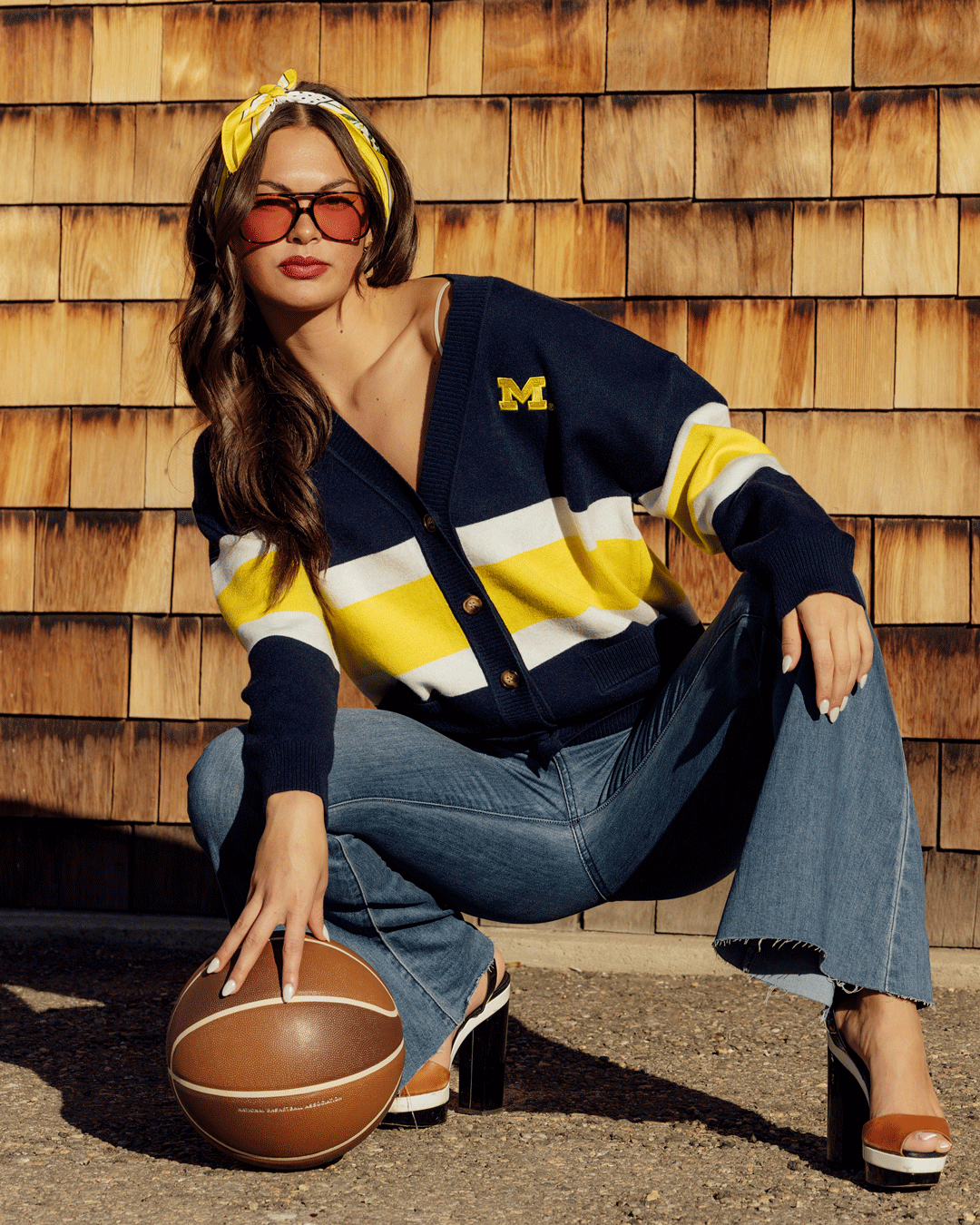 Michigan Wolverines Vintage Cardigan Sweater | Kadyluxe | KADYLUXE Michigan Wolverines Vintage Cardigan Sweater | Kadyluxe | KADYLUXE