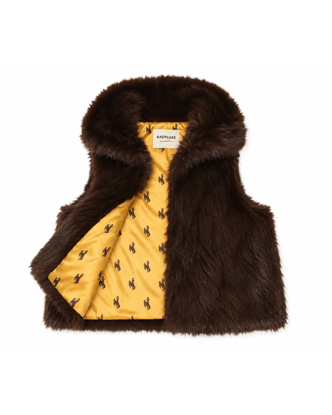 Wyoming Cowboys Faux Fur Vest