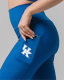 Side view of KADYLUXE® Kentucky Wildcats® Pocket iLegging in Royal