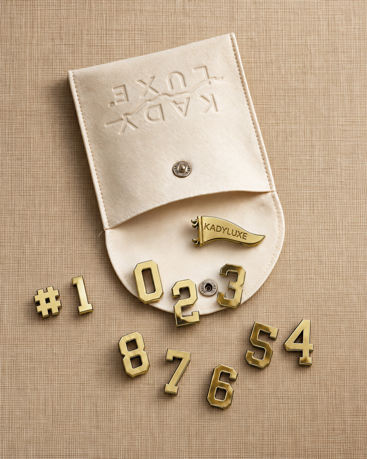 Gold Numbers Pin Pack