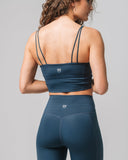 Back view of KADYLUXE Penn State Countess Cami Bra in Navy
