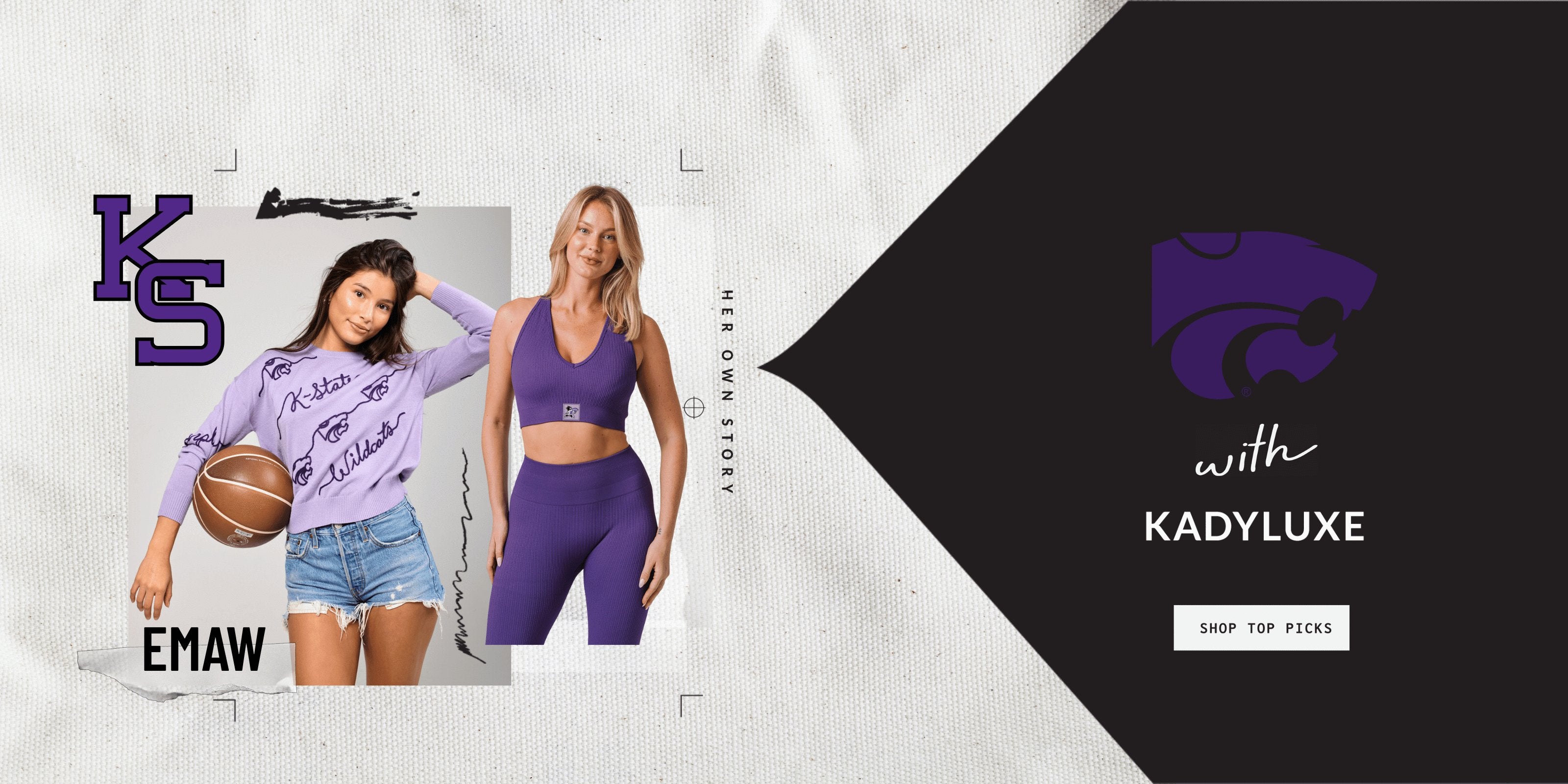 Kansas State Wildcats Banner in purple and lavender colors.