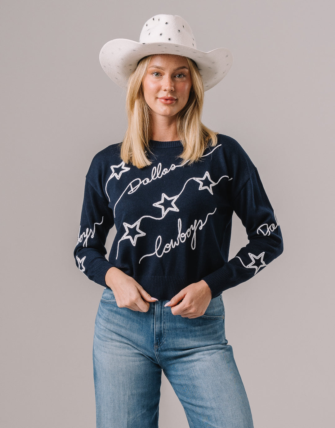 Dallas Cowboys Love Letter Sweater Navy