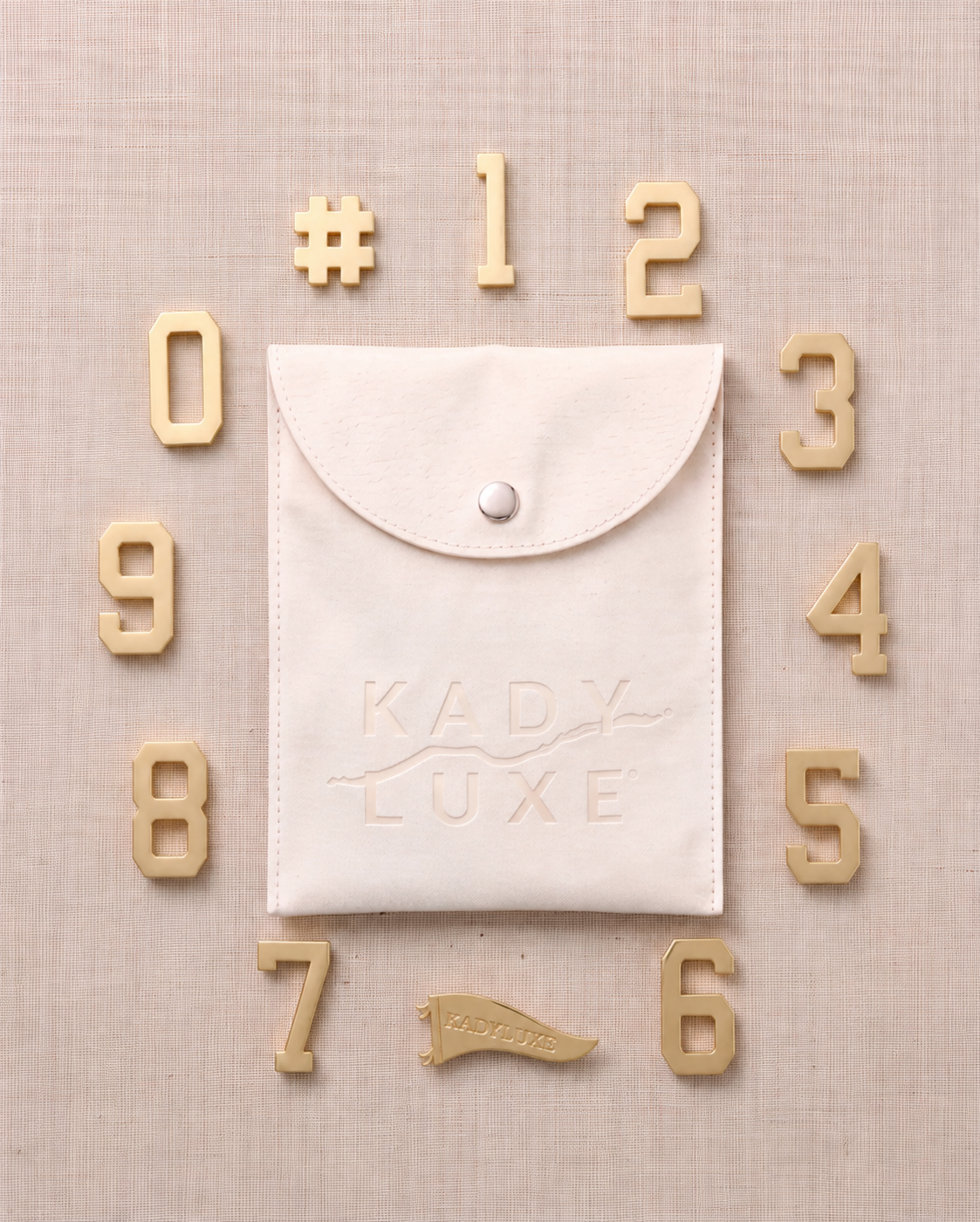 Gold Numbers Pin Pack
