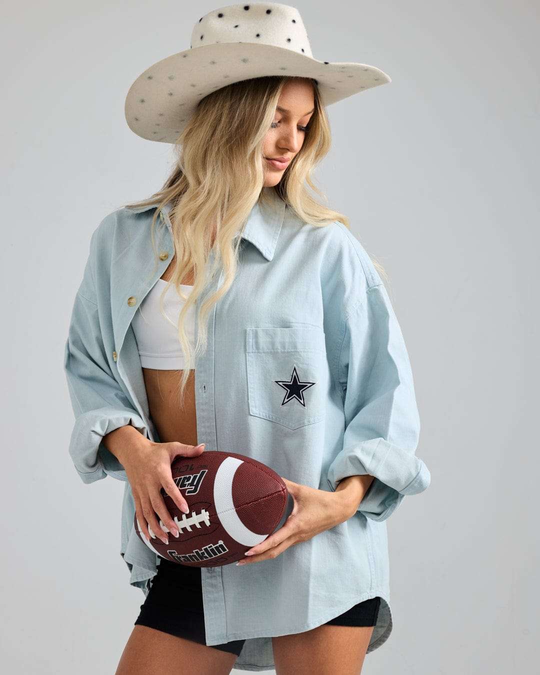 Dallas Cowboys Denim Shirt | KADYLUXE