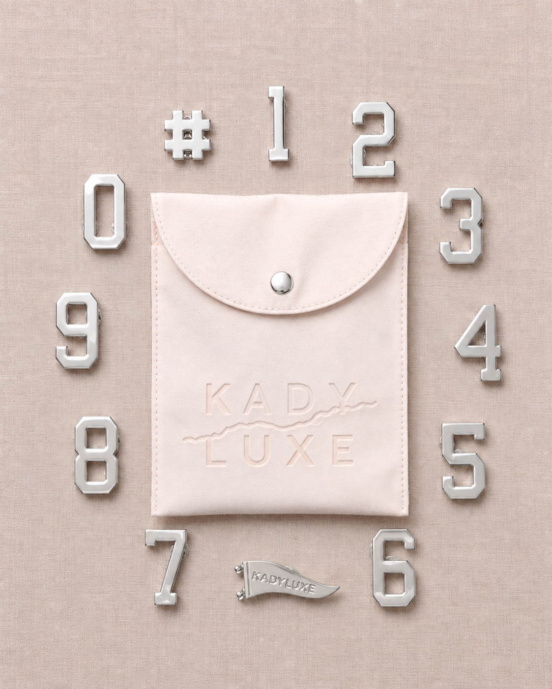 Silver Numbers Pin Pack