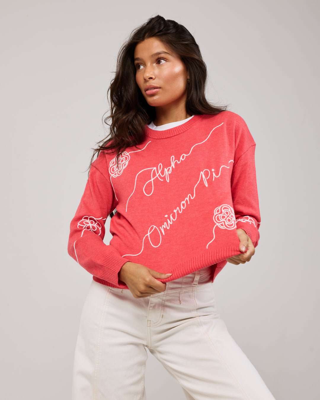 Alpha Omicron Pi Love Letter Sweater | KADYLUXE