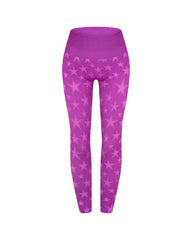 Dallas Cowboys hyper-violet all-over star print seamless legging by KadyLuxe.