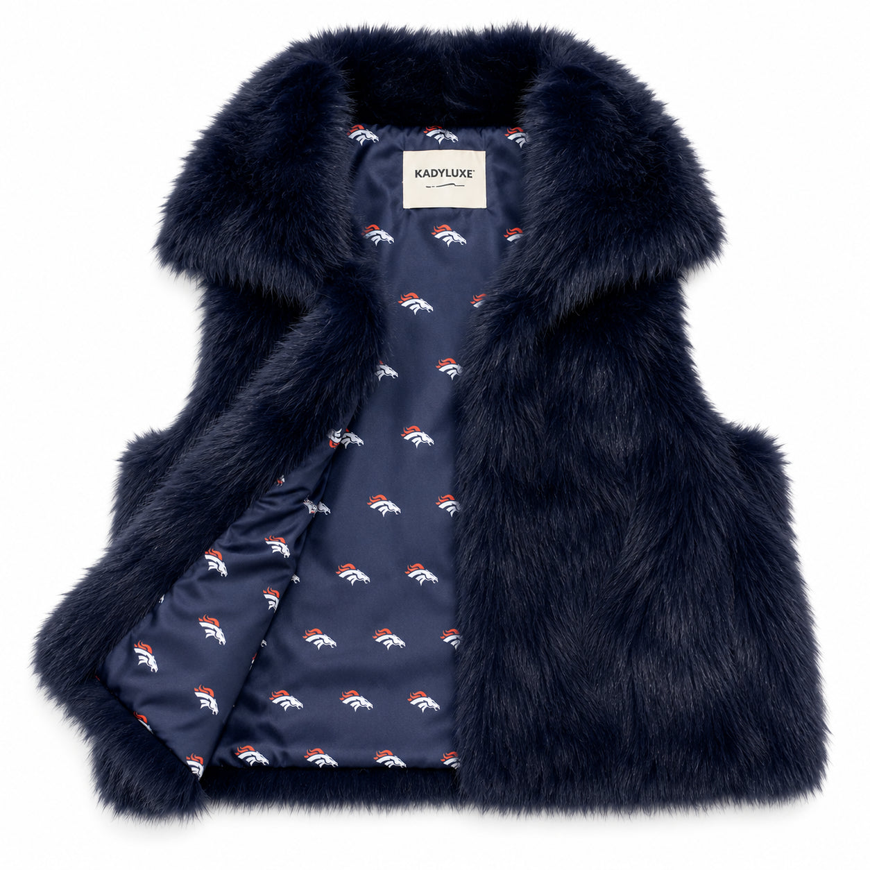 Denver Broncos Faux Fur Vest