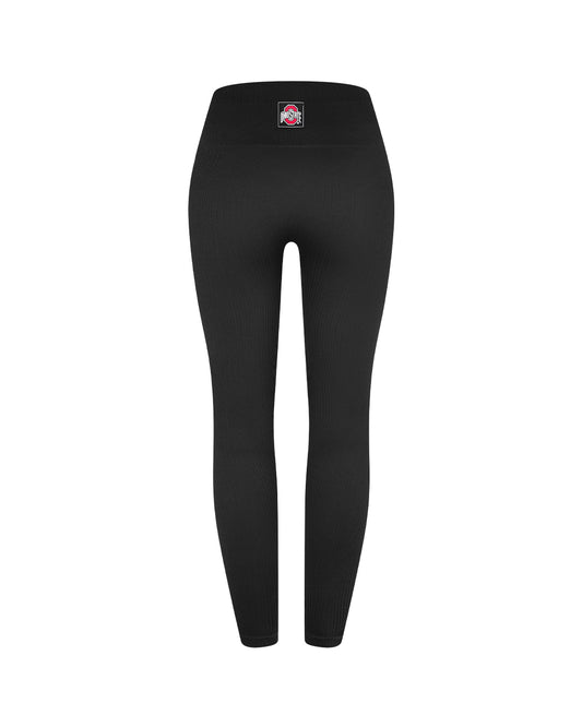 Ohio State Buckeyes Seamless Legging in color black by KadyLuxe.