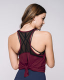 A Versatile Tank That Can Be Worn 3 Ways: Open, Tied In A Knot or Tucked Mesh Backside Panel Detail