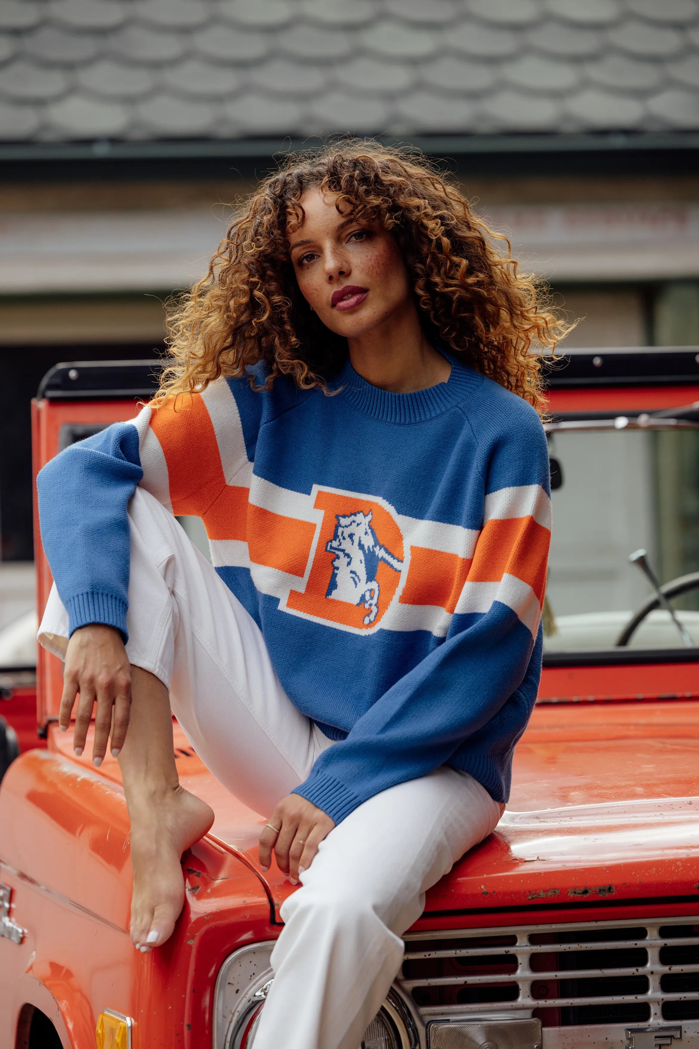 Denver Broncos Throwback Sweater