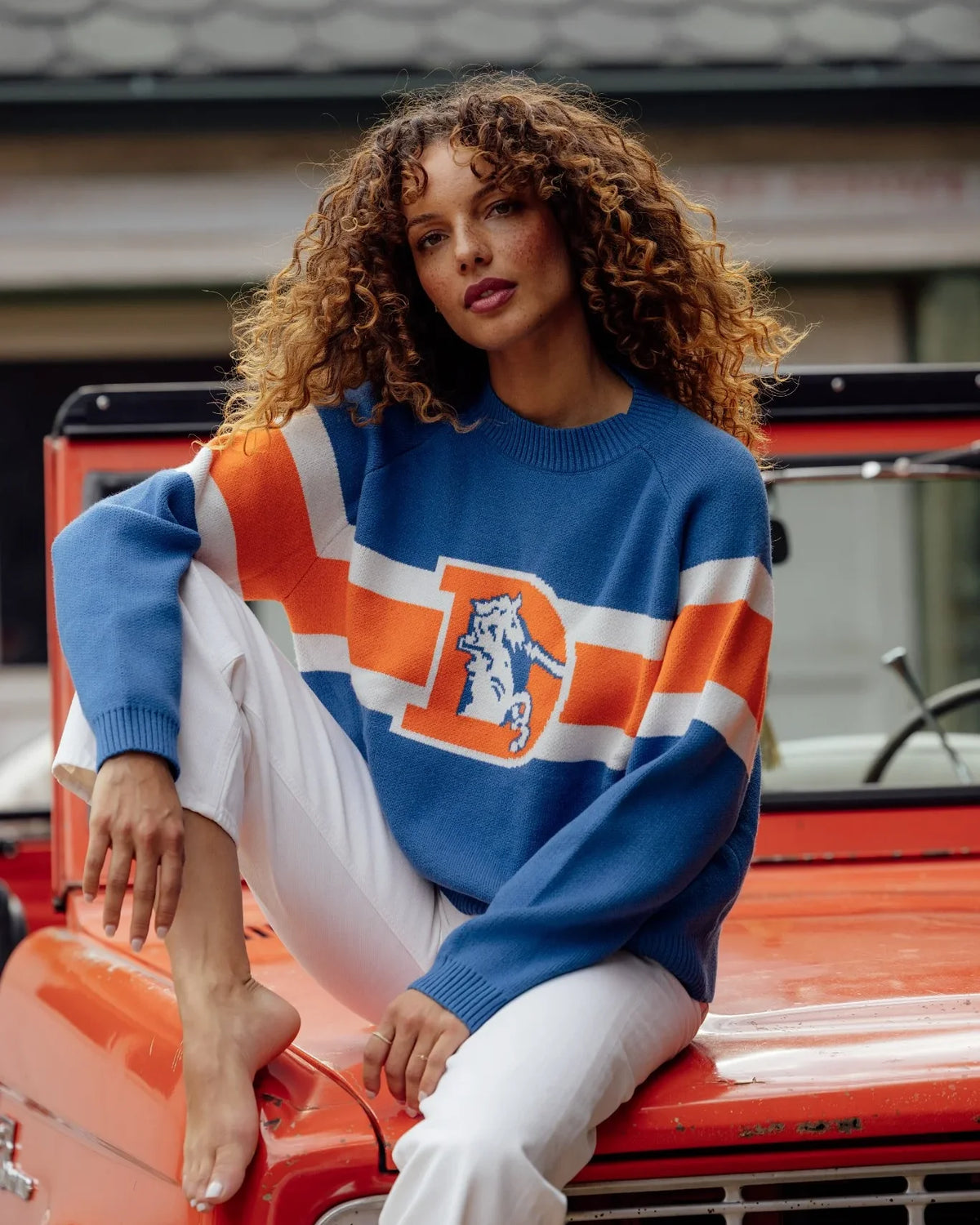 Denver Broncos Throwback Sweater