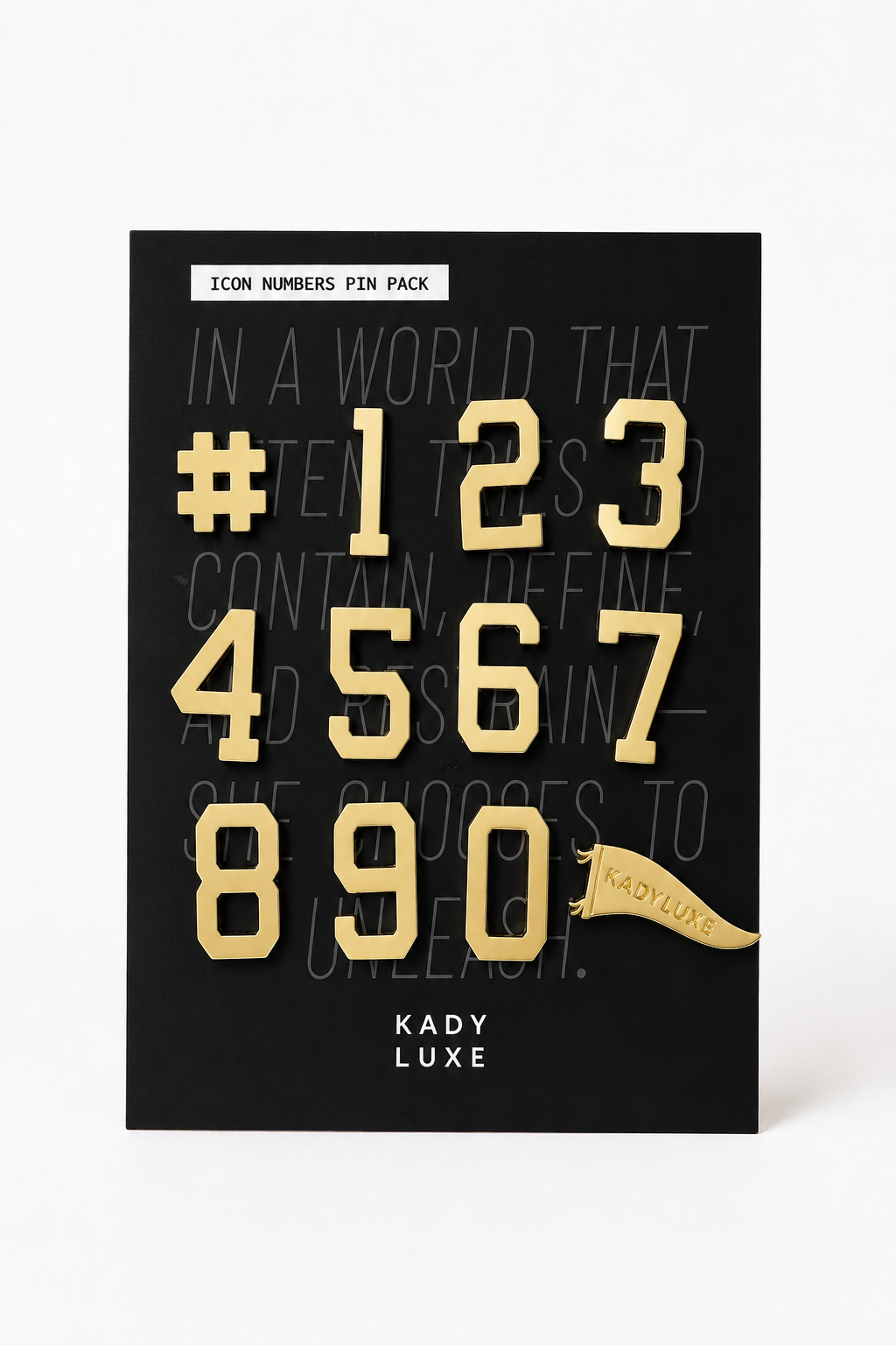 Gold Numbers Pin Pack