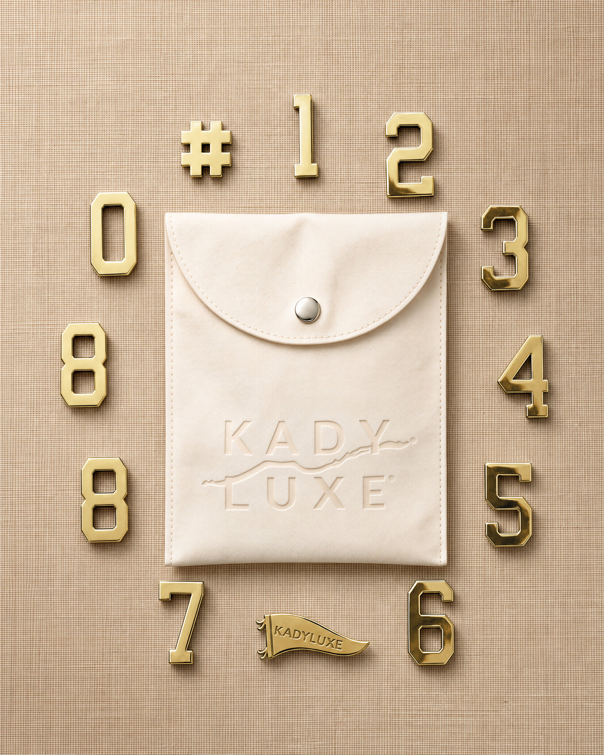 Gold Numbers Pin Pack