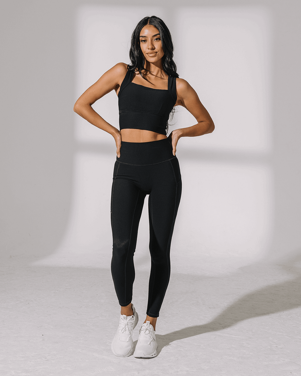 7/8 Ribbed Pocket iLegging | KADYLUXE® 7/8 Ribbed Pocket iLegging | KADYLUXE®