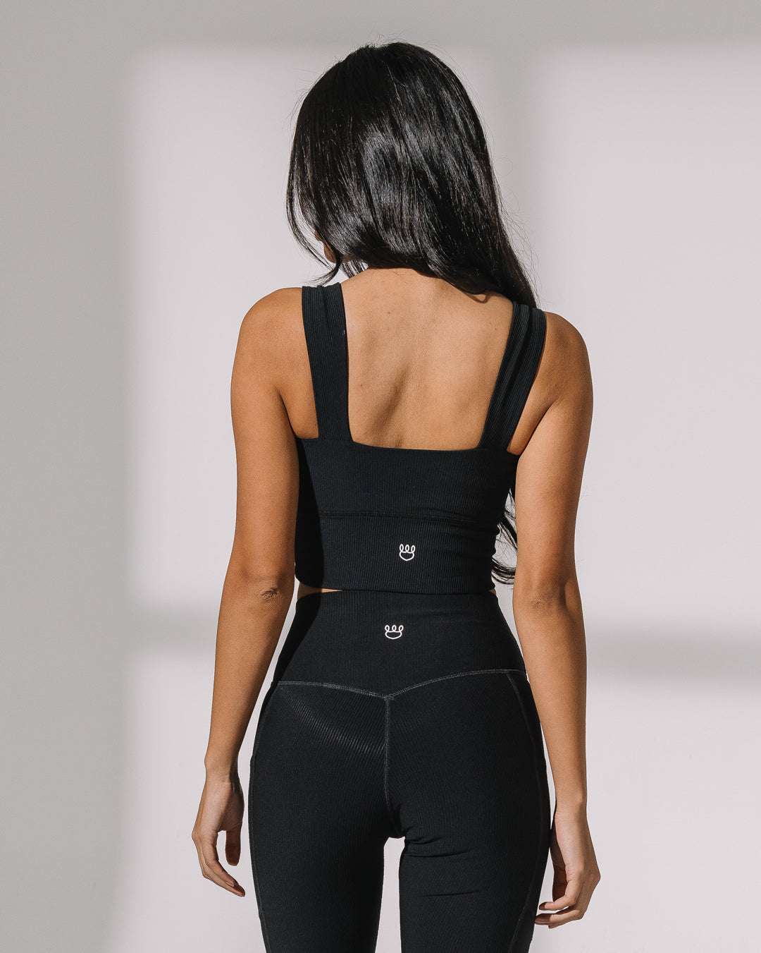 black square neck activewear tank top by kadyluxe, perfect for pilates, workouts, and everyday wear