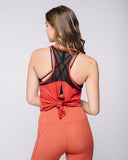 A Versatile Tank That Can Be Worn 3 Ways: Open, Tied In A Knot or Tucked  Mesh Backside Panel Detail