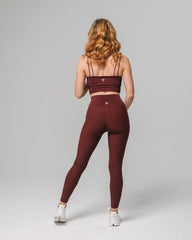 KADYLUXE® womens countess cami bra in color maroon back view.