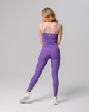 Back view of KADYLUXE® LSU Tigers® Rib Pocket iLegging in Purple