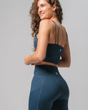 Back view of KADYLUXE® Michigan Wolverines™ Rib Countess Cami Bra in Navy
