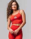 Ohio State Buckeyes KADYLUXE® womens cami bra color red front view