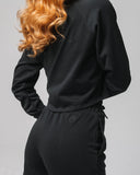 kadyluxe-womens-loungwear-french-terry-wide-leg-pant-black-close-up-logo